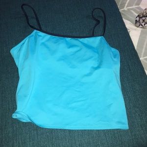 MERONA/,new swim top with bra/aqua & black straps